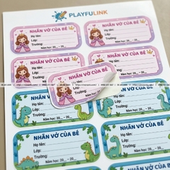 In Nhãn Vở Theo Yêu Cầu Giá Rẻ Thiết Kế Nhãn Tên Đẹp Cho Bé