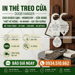 In Thẻ Treo Cửa (Door Hanger) - Cho Khách Sạn, Homestay, Cửa Hàng