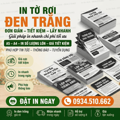 In Tờ Rơi Đơn Giản, Đen Trắng - Tiết Kiệm Tối Đa Cho Tin Tức, Thông Báo