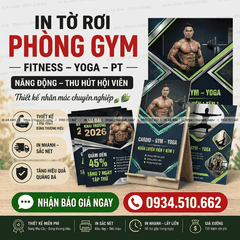 In Tờ Rơi Phòng Gym, Fitness, Yoga - Năng Động, Thu Hút Hội Viên