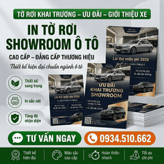 In Tờ Rơi Showroom Xe Ô Tô, Đại Lý - Cao Cấp, Đẳng Cấp Thương Hiệu