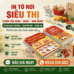 In Tờ Rơi Siêu Thị, Chuỗi Cửa Hàng - Số Lượng Lớn, Giá Sỉ Tốt