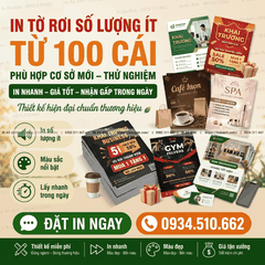In Tờ Rơi Số Lượng Ít Từ 100 Cái - Phù Hợp Cơ Sở Mới, Thử Nghiệm