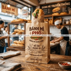 Túi Giấy Đựng Bánh Mì, Đồ Ăn - An Toàn Thực Phẩm, Giá Rẻ Số Lượng Lớn