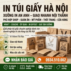 In Túi Giấy Hà Nội - Xưởng In An Anh, Giao Nhanh Nội Thành