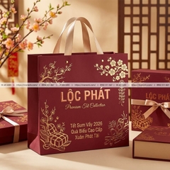 Túi Giấy Quà Tết Cao Cấp- In Logo Doanh Nghiệp, Đặt Sớm Giá Tốt