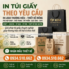 In Túi Giấy Theo Yêu Cầu - In Logo Thương Hiệu, Thiết Kế Riêng