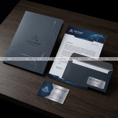 In Văn Phòng Phẩm Doanh Nghiệp Trọn Bộ - Giấy Tiêu Đề, Phong Bì, Card, Kẹp File