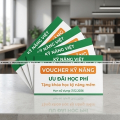 In Voucher Trung Tâm Tiếng Anh – Kỹ Năng