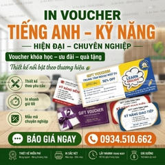 In Voucher Trung Tâm Tiếng Anh – Kỹ Năng