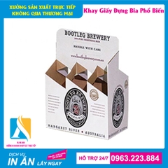 Hộp giấy đựng bia được thiết kế đẹp xách 6 chai, 4 chai, 2 chai