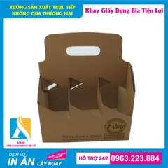 Hộp giấy đựng bia được thiết kế đẹp xách 6 chai, 4 chai, 2 chai