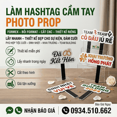 Làm Hashtag Cầm Tay (Photo Prop) - Lấy Nhanh, Thiết Kế Đẹp Cho Sự Kiện, Đám Cưới