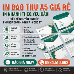 In Bao Thư A5 Giá Rẻ – In Nhanh Theo Yêu Cầu