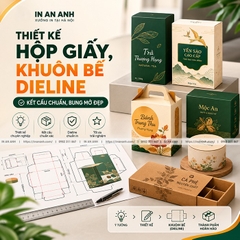 Thiết Kế Hộp Giấy, Khuôn Bế Dieline - Kết Cấu Chuẩn, Bung Mở Đẹp