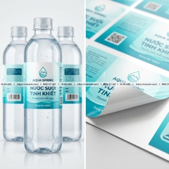 In Tem Chai Nước Suối Cuộn Flexo Dán Tự Động