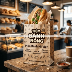 Túi Giấy Đựng Bánh Mì, Đồ Ăn - An Toàn Thực Phẩm, Giá Rẻ Số Lượng Lớn