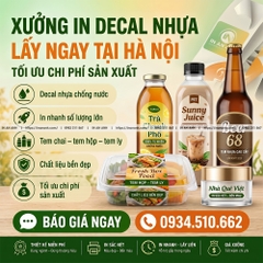 Xưởng In Decal Nhựa PVC Lấy Ngay 24h Hà Nội