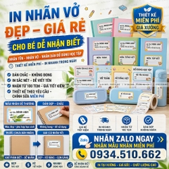 In Nhãn Vở Theo Yêu Cầu Giá Rẻ Thiết Kế Nhãn Tên Đẹp Cho Bé