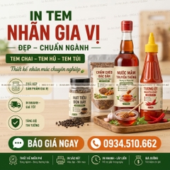 In Tem Chai Nước Mắm, Tương Ớt, Gia Vị