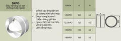 Nối ống + Van chắn gió ngược SKPO