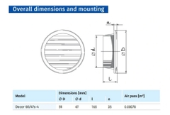 Cửa gió nhựa TRÒN - DECOR 60/47s-4