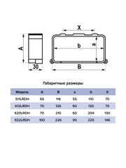 Cùm treo ống chữ nhật Nhựa PVC + khóa cài giữ ống LRDH