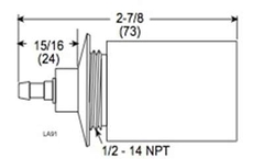 Eclipse 109031 Feedthrough Insulator, 1/2