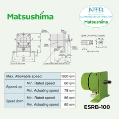 Rơ-le tốc độ, thiết bị bảo vệ băng tải ESRB-100 Matsushima