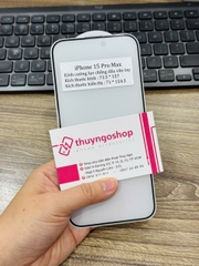 [Mờ chống vân tay] Kính cường lực full màn hình iPhone 15 Pro Max