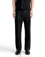 Bilble Wide-Leg Pleated Denim Trousers