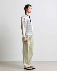 Cole Striped Long-Sleeve Henley T-Shirt