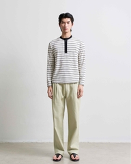Cole Striped Long-Sleeve Henley T-Shirt