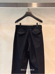 Bilble Wide-Leg Pleated Denim Trousers