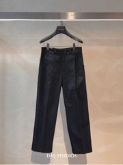 Bilble Wide-Leg Pleated Denim Trousers