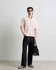 Ray Striped Embroidered Short-Sleeve Shirt