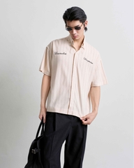 Ray Striped Embroidered Short-Sleeve Shirt
