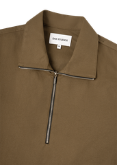Tan Zip-neck Shirt
