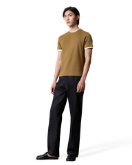 Gra Contrast Trim T-Shirt