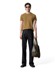 Gra Contrast Trim T-Shirt