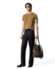 Gra Contrast Trim T-Shirt