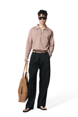 Jib Long-Sleeve Zip-neck Tee