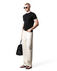 Gra Contrast Trim T-Shirt