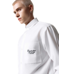 Thiin Embroidered Letter Pattern Shirt