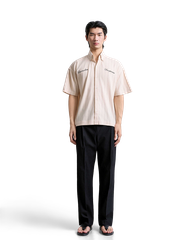 Ray Striped Embroidered Short-Sleeve Shirt