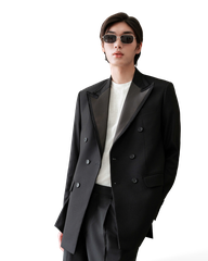 Ylas Fringed Silk Lapel Jacket