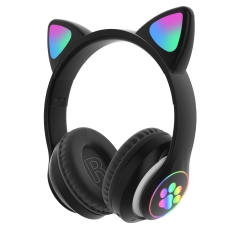 Tai nghe mèo không dây LED - Bluetooth 7.1 (hồng/ đen/ trắng/xanh)