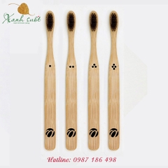 [Pavicico] Bàn Chải Tre, Thân Thiện Môi Trường- Bamboo Toothbrush- Eco Friendly [Xanh Suốt]