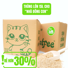 [Catfee] Cát Vệ Sinh- Cát Gỗ Tự Nhiên - Natural Wooden Cat Litter [Xanh Suốt]