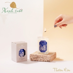 [Đồn Điền] Nến Thơm Tự Nhiên- 100% Tinh Dầu Thiên Nhiên- Mùi Hương Dễ Chịu  [Xanh Suốt]